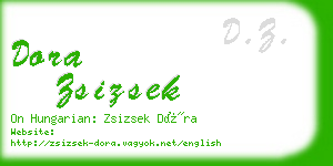 dora zsizsek business card